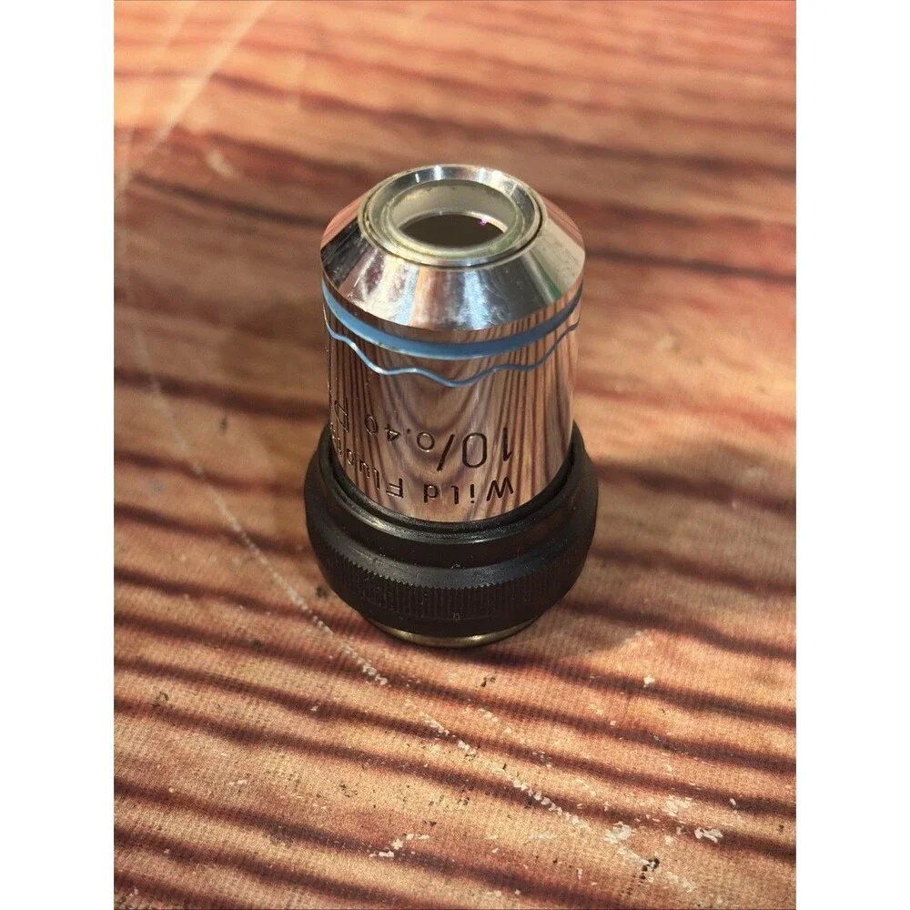 WILD HEERBRUGG 10X PLAN PL FLUOTAR OBJECTIVE MICROSCOPE LENS M20 M11